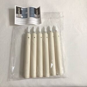 6 PCs Cream Flameless LED Taper Candles.7.1”X 0.78”!